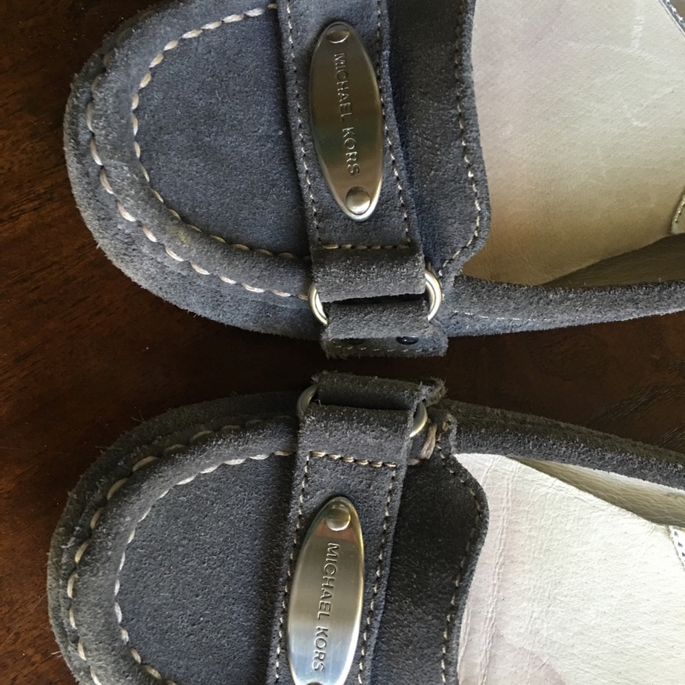 Michael Kors suede slip ons grey Sz.6 womens